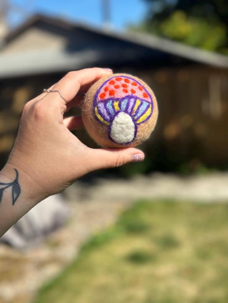 Organic Wool Dryer Balls--Merry Mushroom