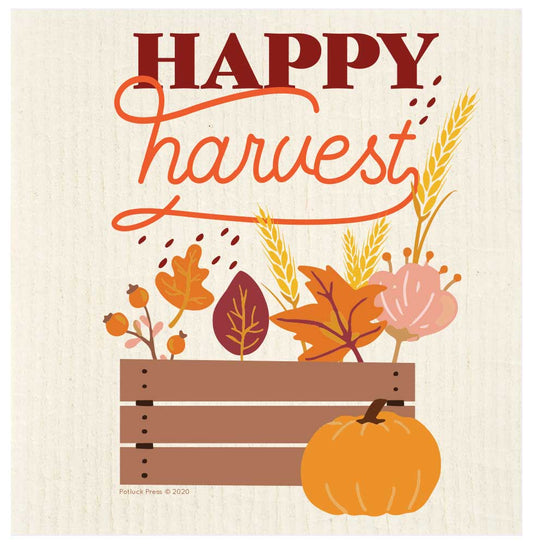 Happy Harvest Swedish Dishcloth