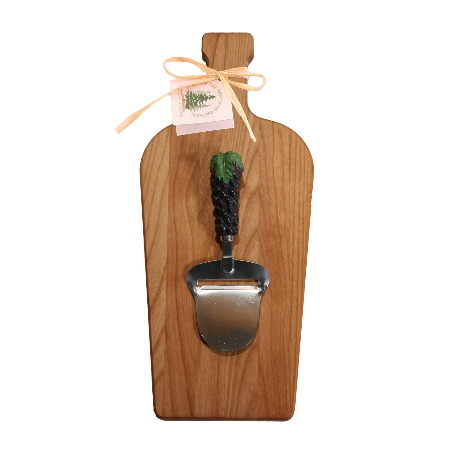 Large Wine Bottle Board with Cheese Planer