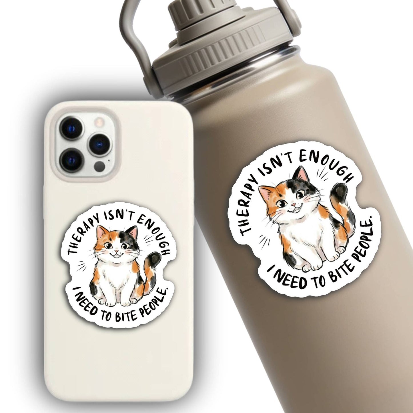 Therapy Cat Sticker
