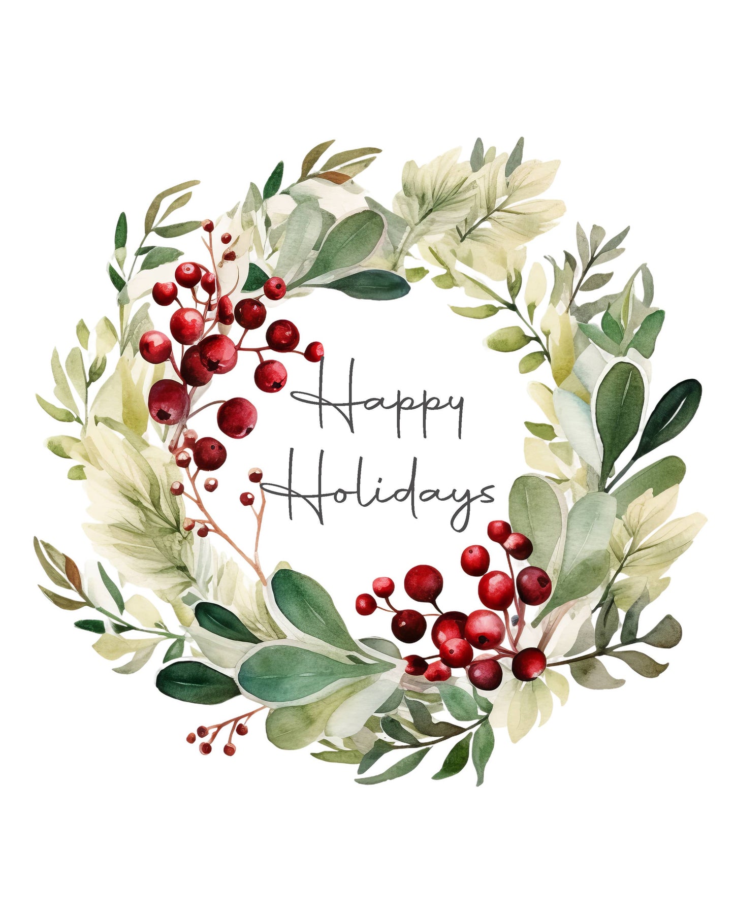 Limited Edition, All in One Watercolor Kit - Berry Wreath