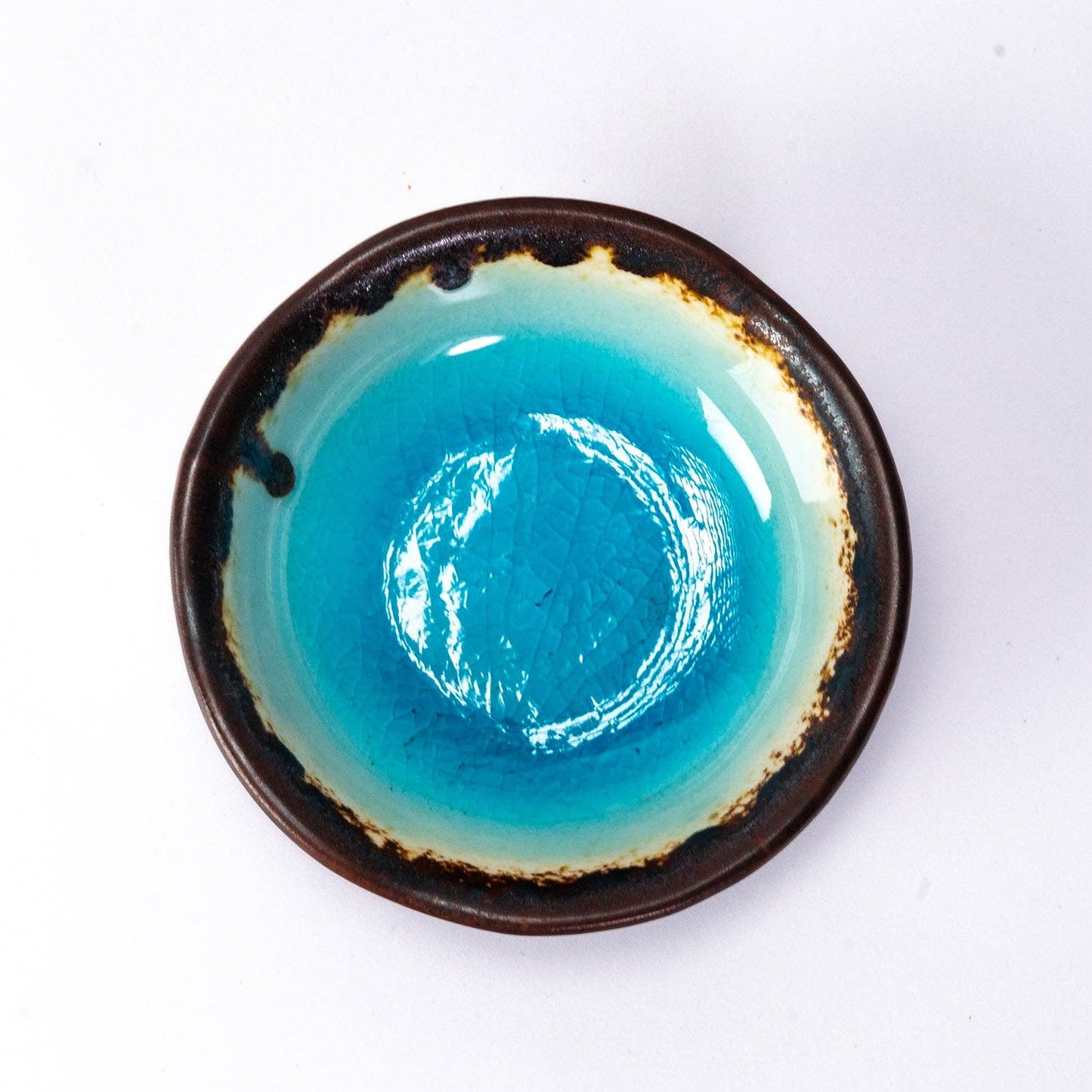 Aozora Kannyu 3.25"Dia x 1.25"H Round Porcelain Sauce Dish