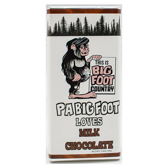 3 oz Solid Milk Chocolate Bigfoot PA Bar