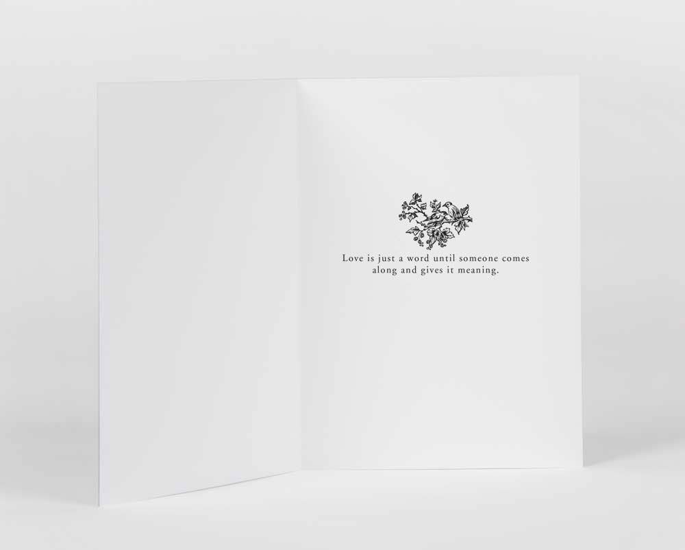 Love You Birds Valentine Greeting Card
