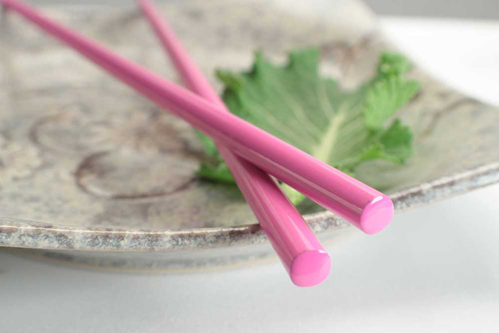 Hot Pink Glossy Painted Japanese Style Chopsticks