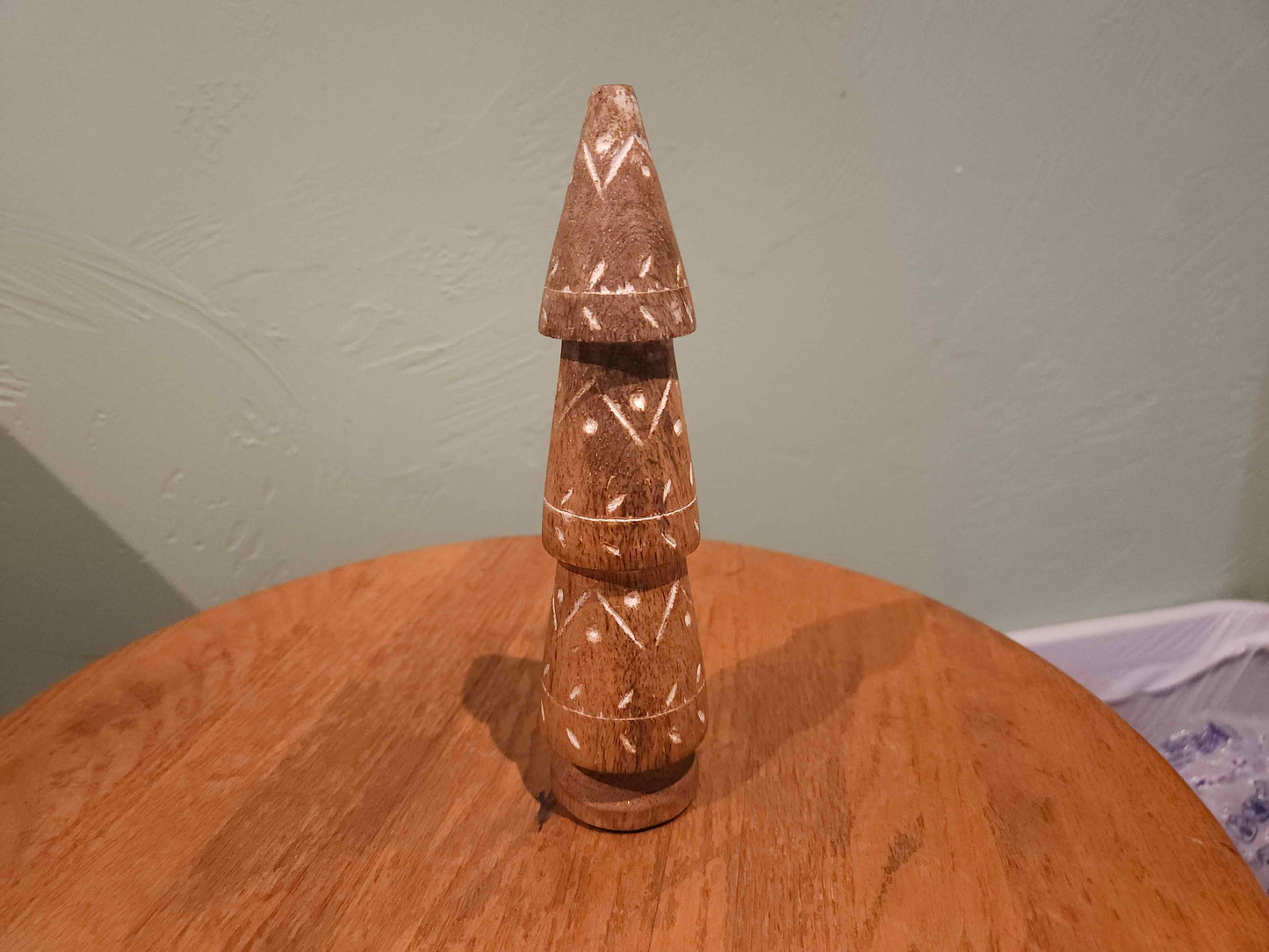 Carved Mango Wood Christmas Tree