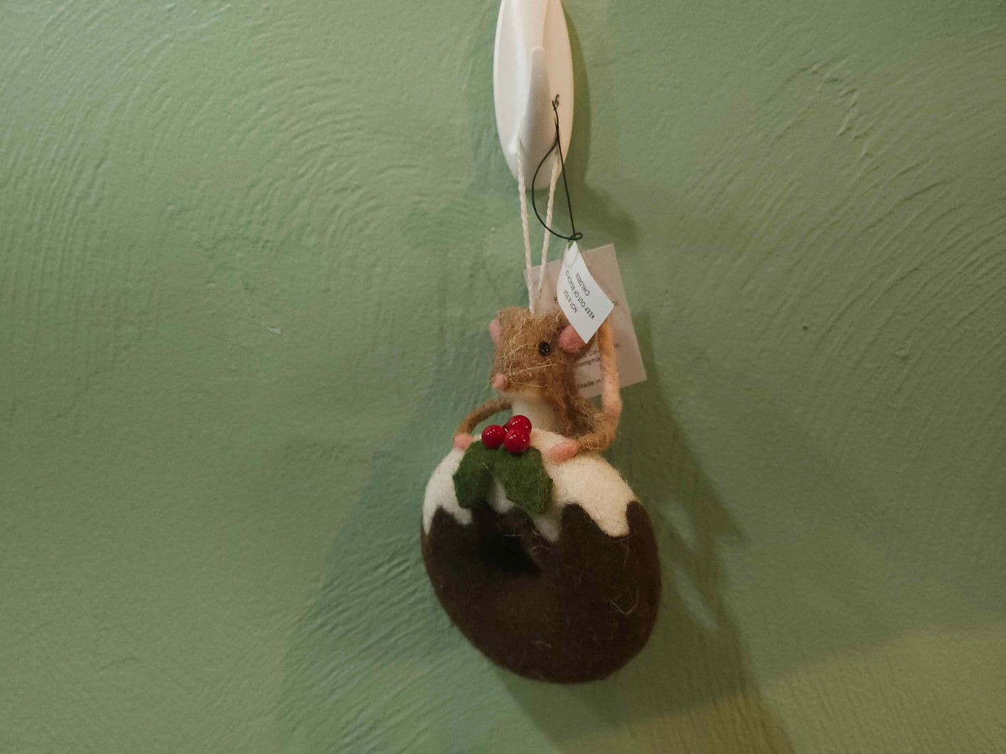 Felt Mouse Donut Ornament