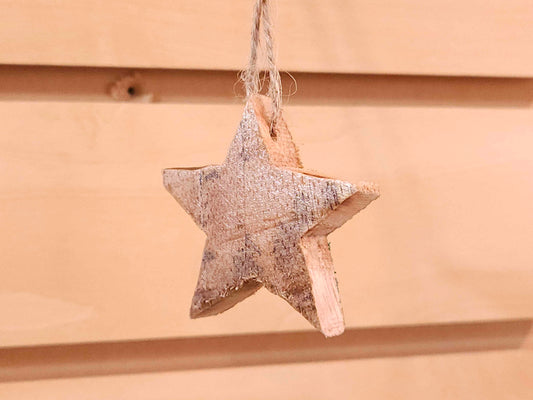 Mango Wood Star Ornament Set