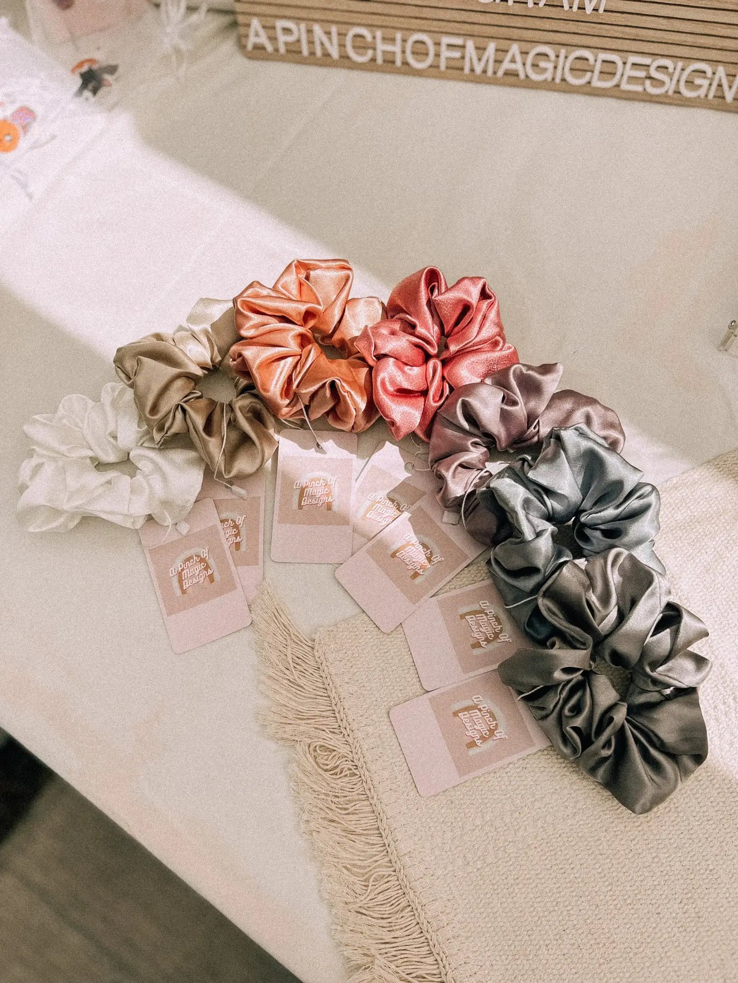 Satin Boho Vegan Scrunchies Trendy