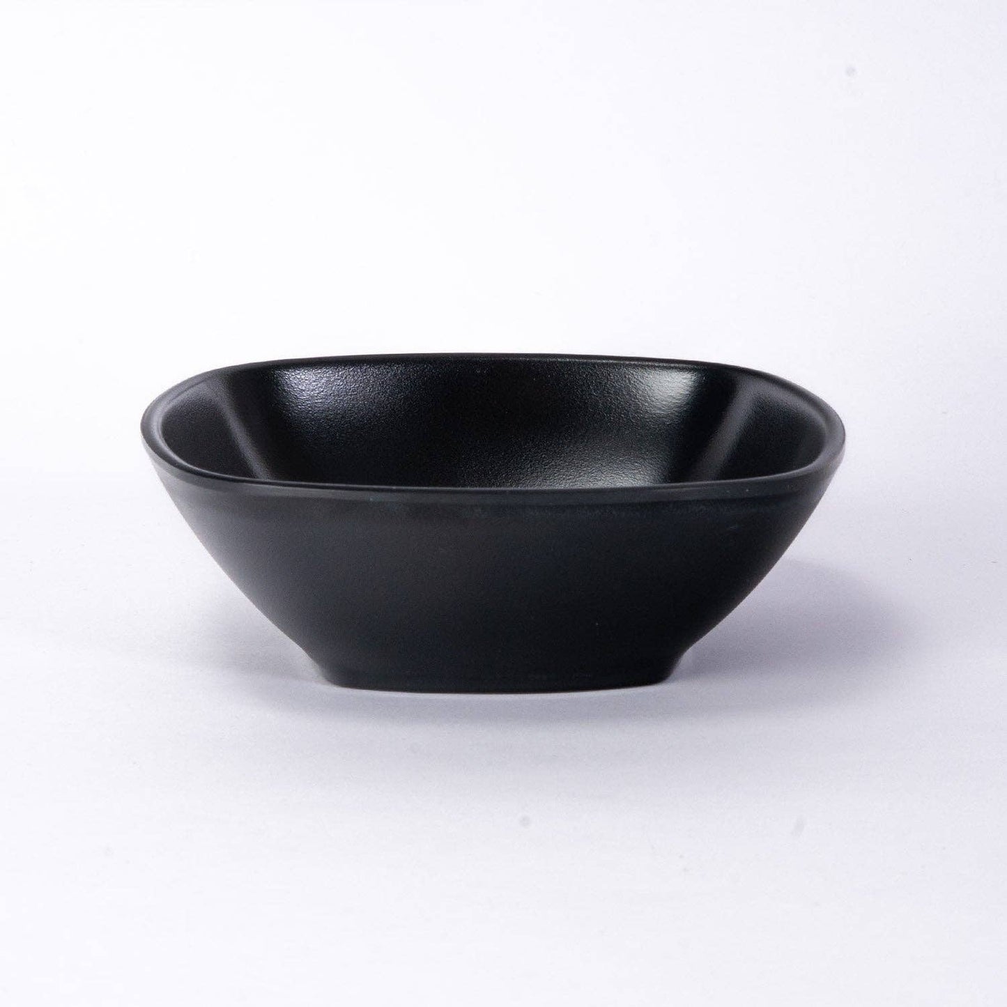 5"Square Shallow Bowl Matte Black Melamine Series