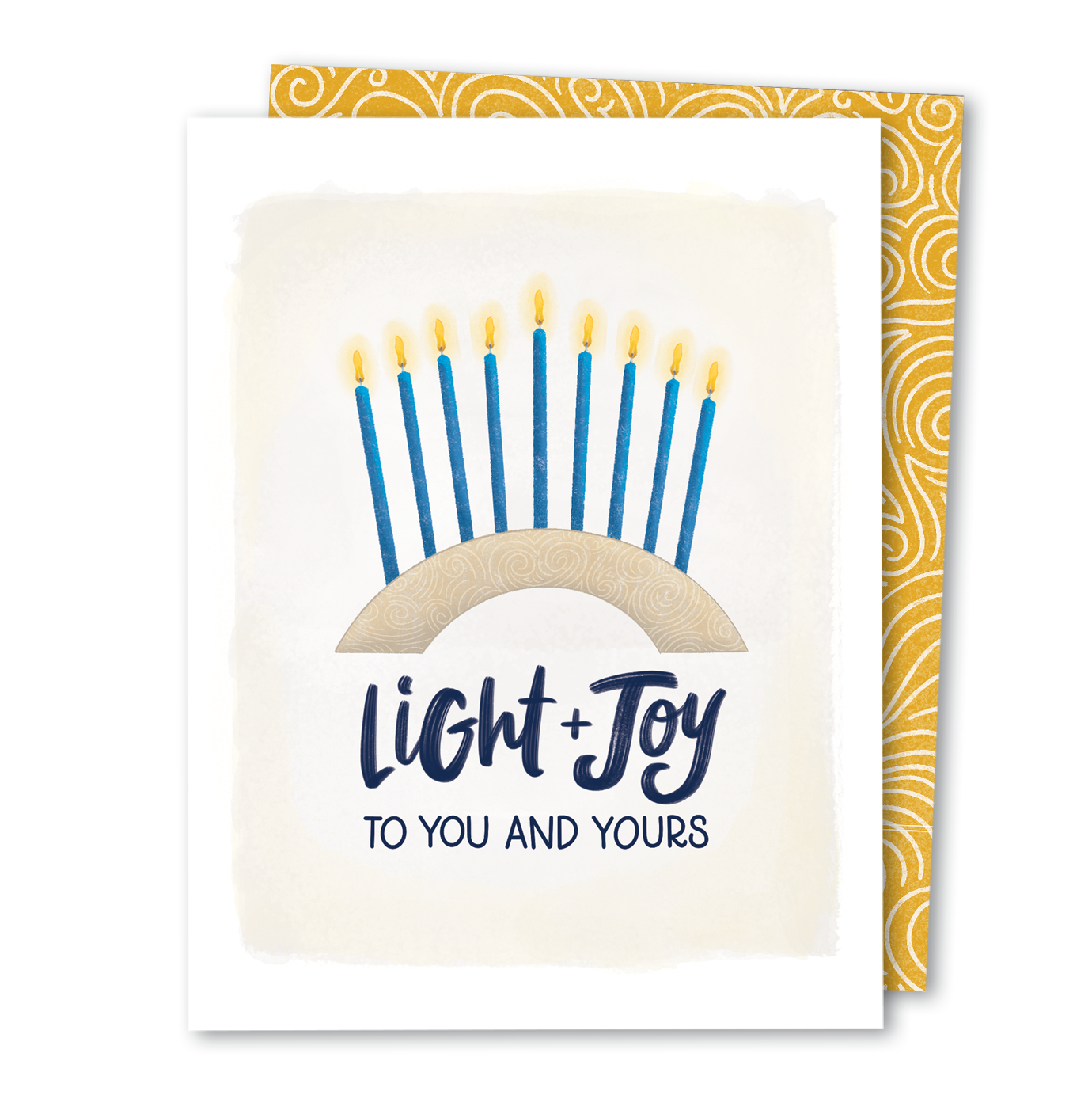 Light + Joy | Happy Hanukkah Menorah Kwanza Holiday Card