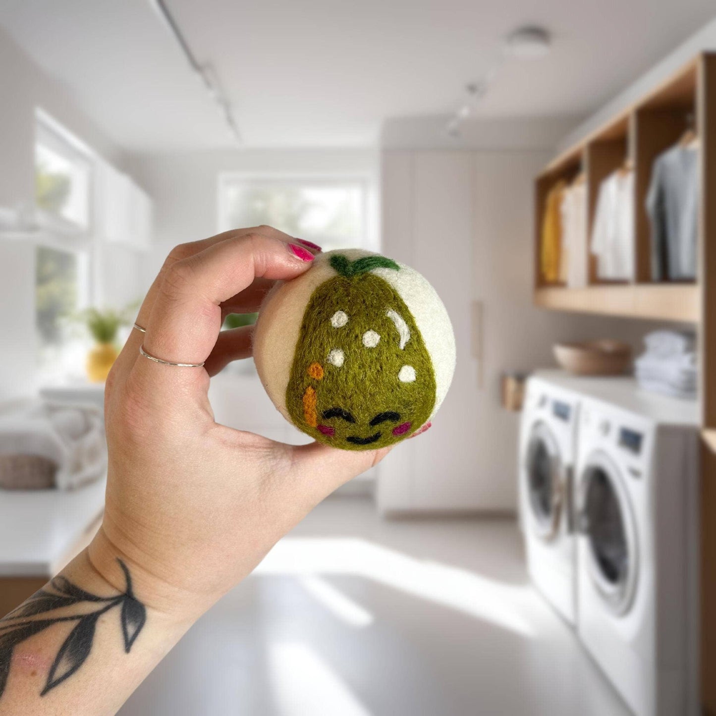 Organic Wool Dryer Balls--Peary Cute