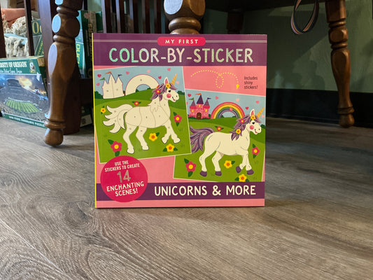 Unicorns & More Color-By-Sticker Book