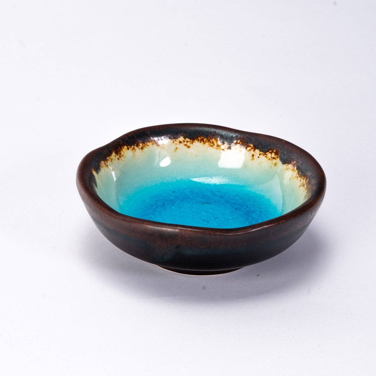 Aozora Kannyu 3.25"Dia x 1.25"H Round Porcelain Sauce Dish