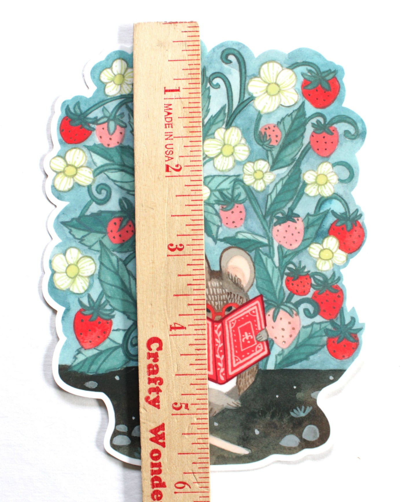 Bookworm Mouse Sticker