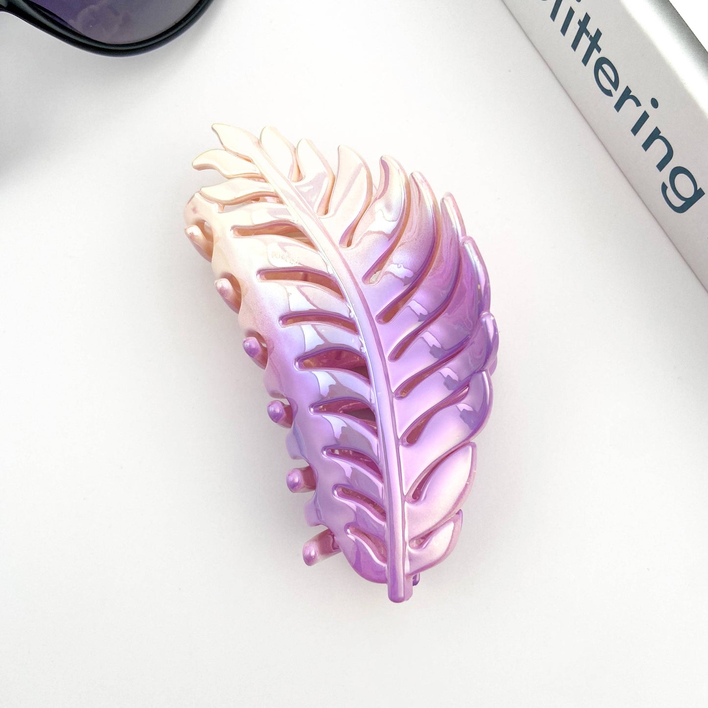 Candy Color Gradient Leaf Hair Clip