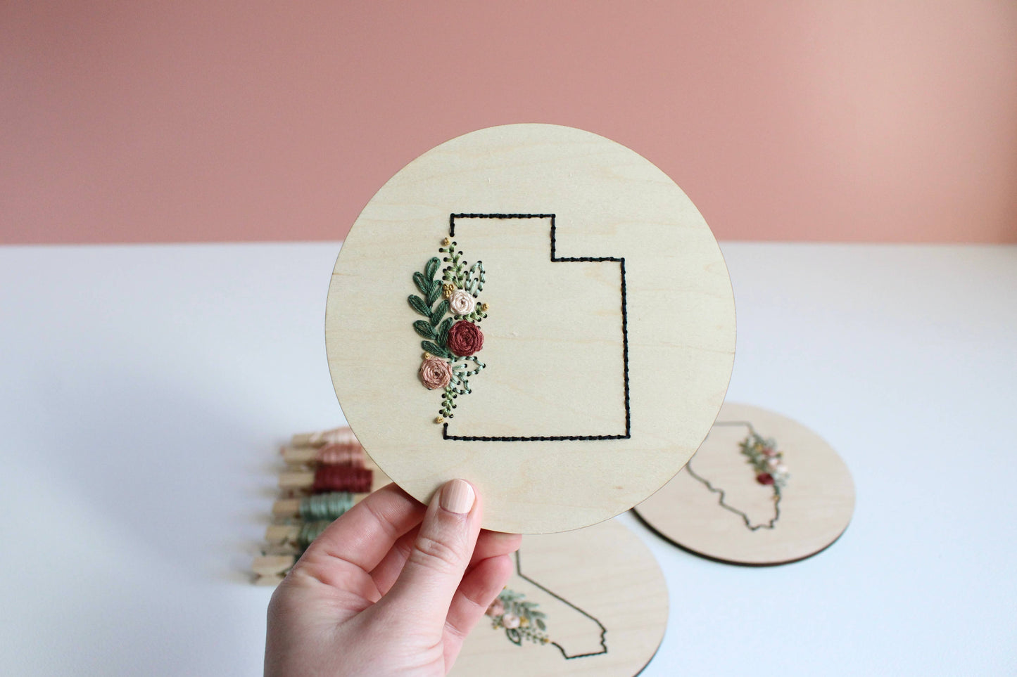 Floral Oregon State DIY Embroidery Kit