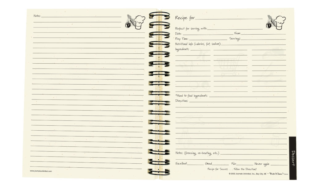 Recipes, A Cooking Journal (Color)