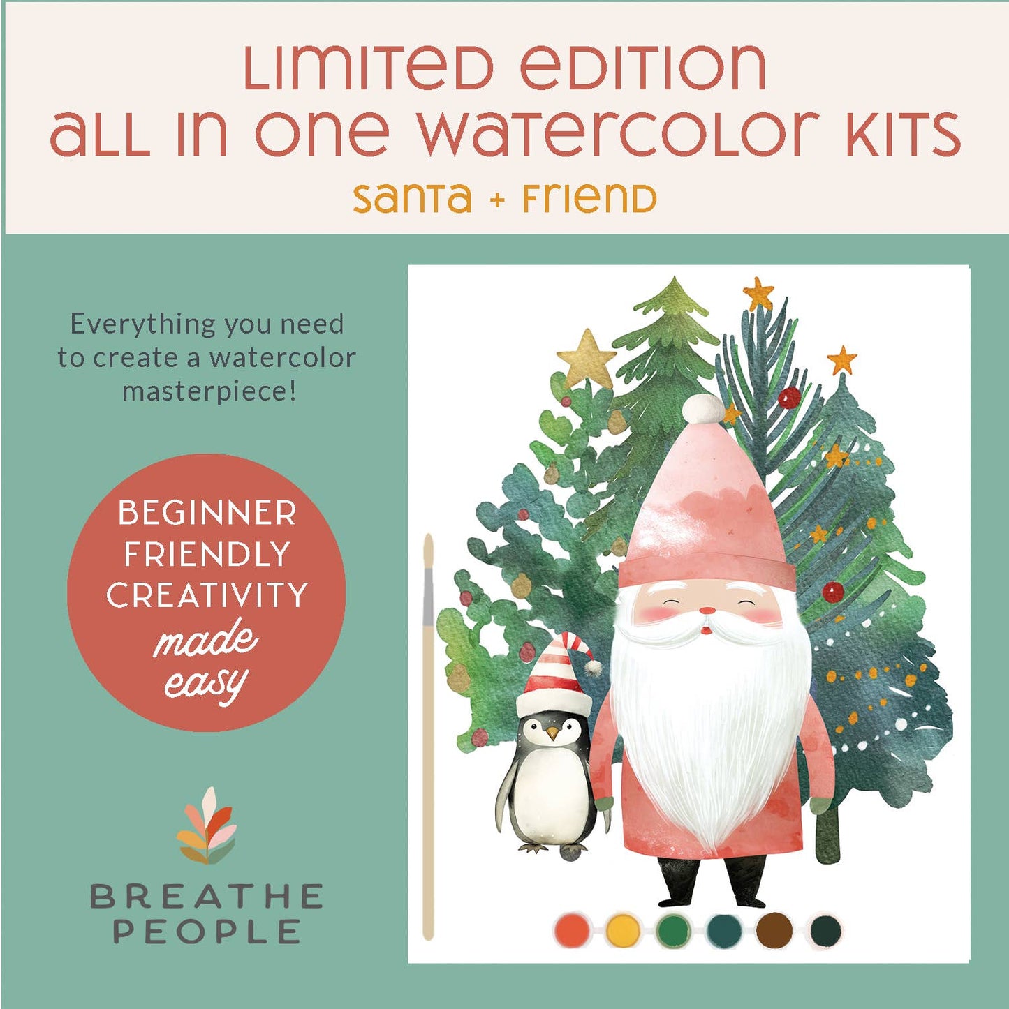 Limited Edition, All in One Watercolor Kit - Santa