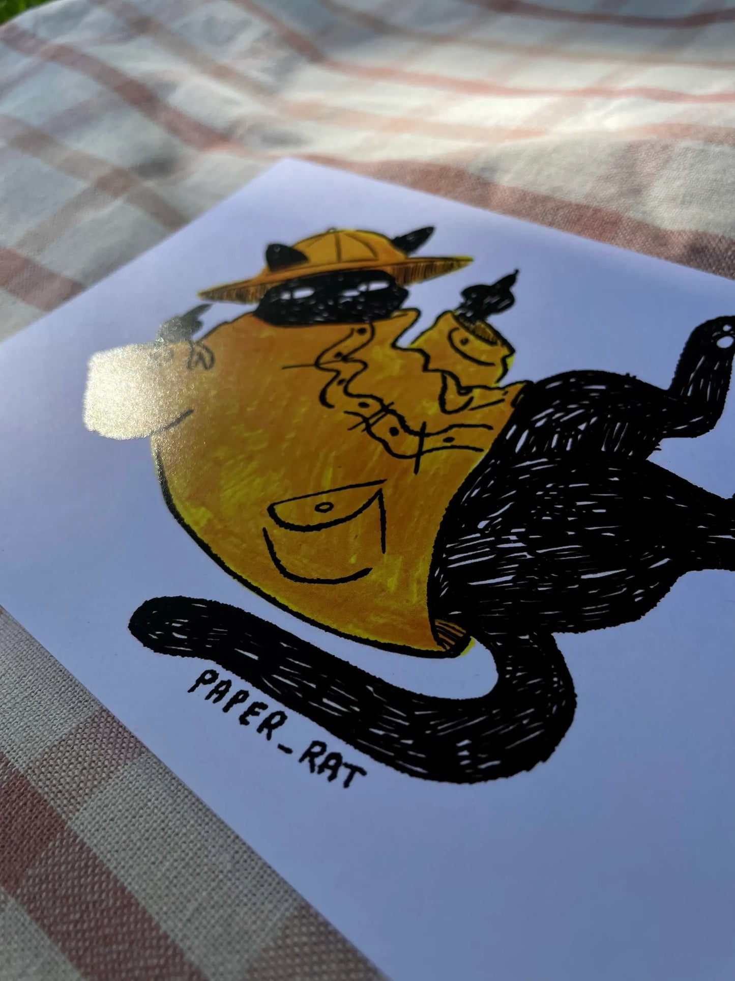 Raincoats are for Cool Cats 5x7 Art Print