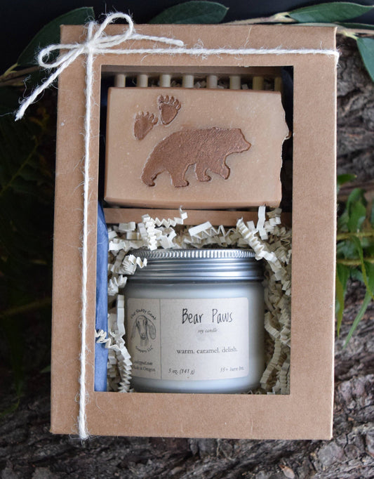 Bear Paws Soap and Candle Set
