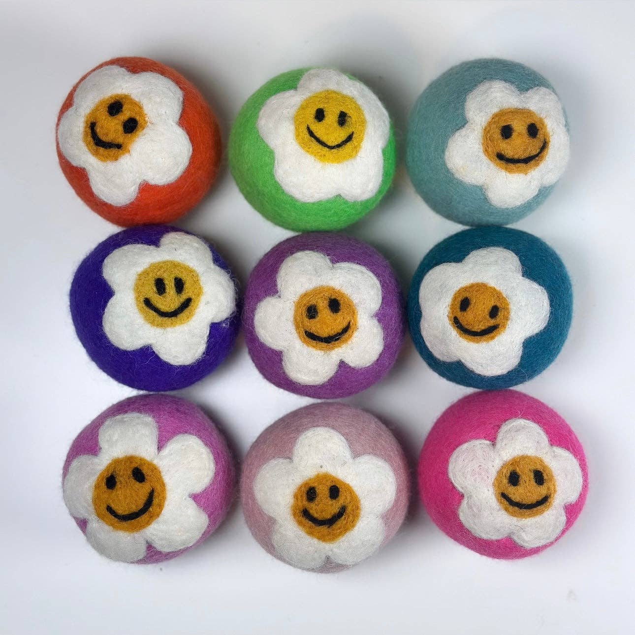 Organic Wool Dryer Balls--In Bloom Bubblegum