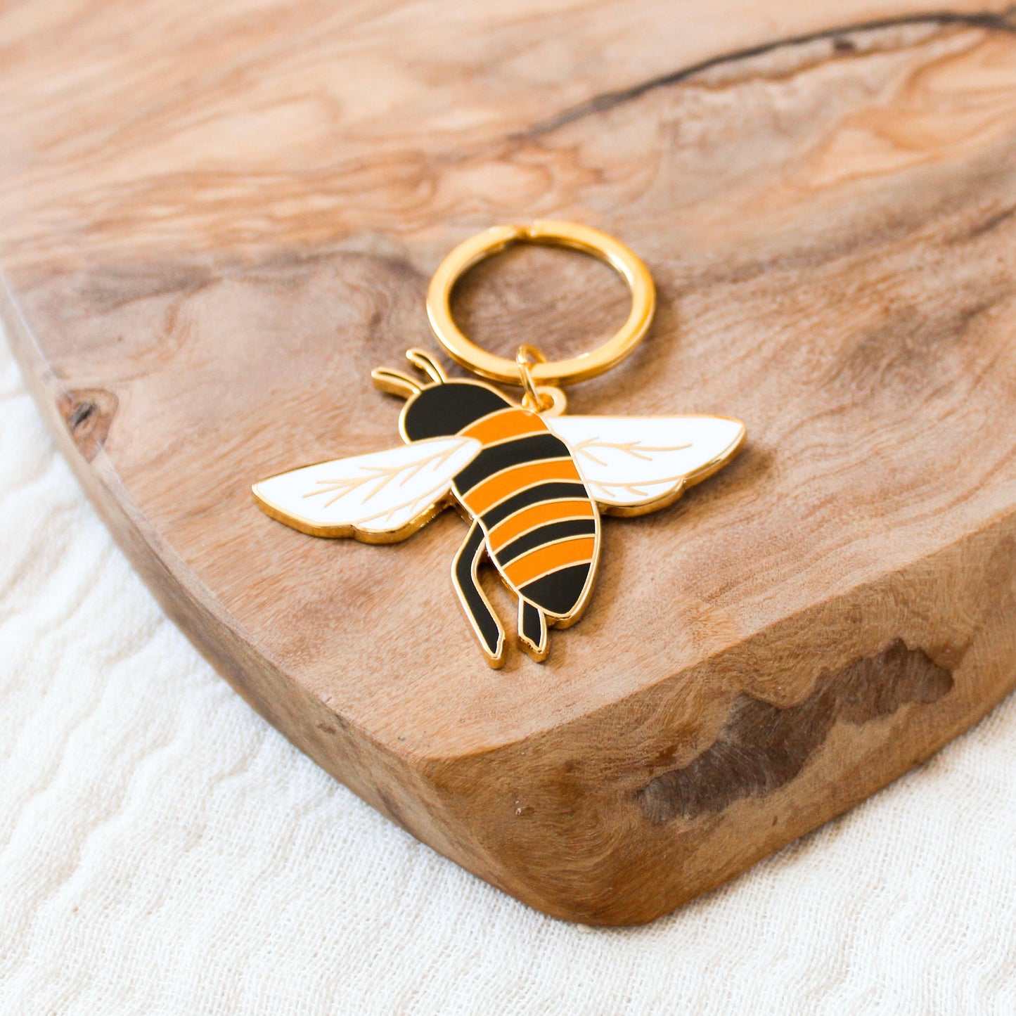 Bumblebee Metal Keychain 2x2 in.