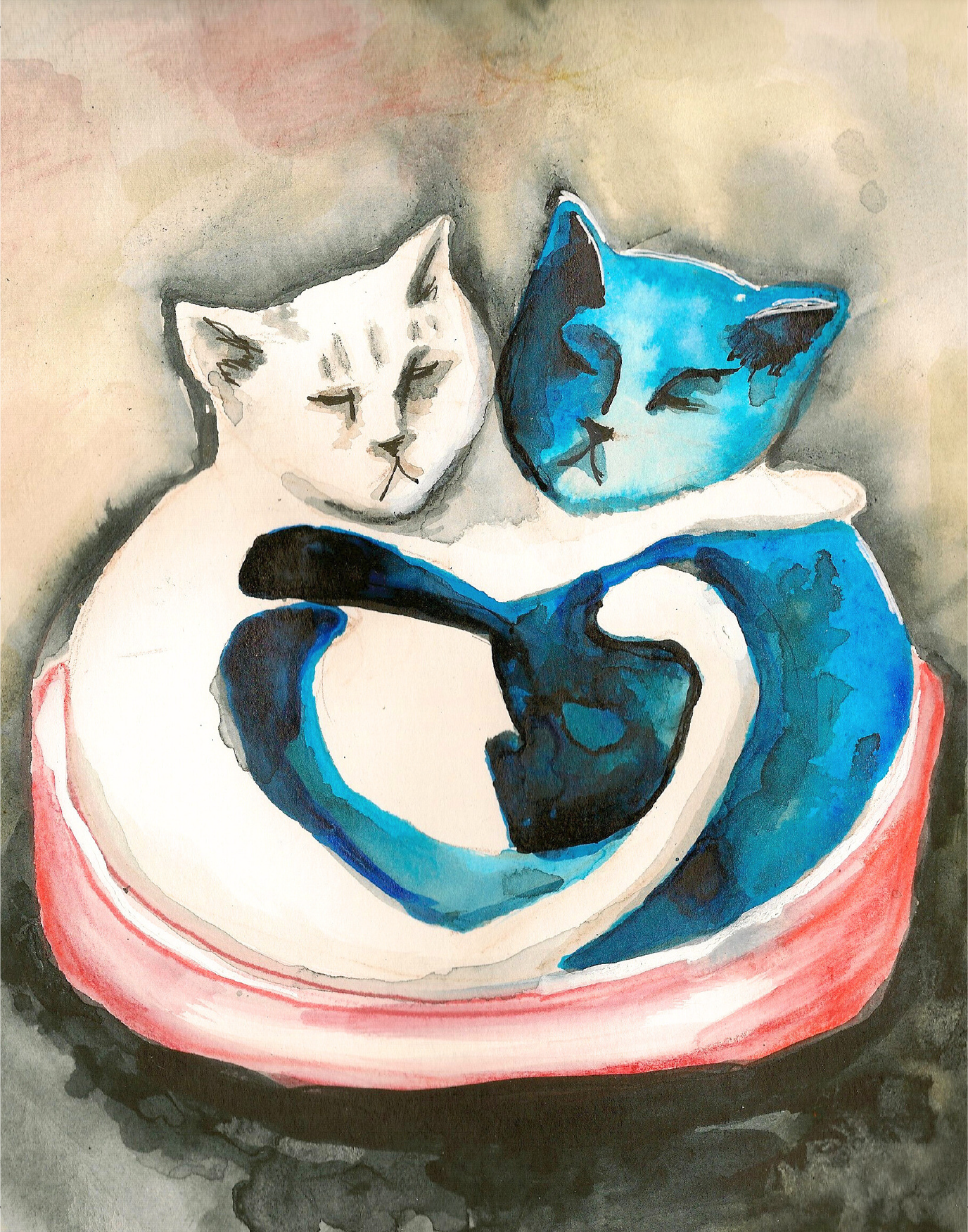 "Love Cats", Blank Card