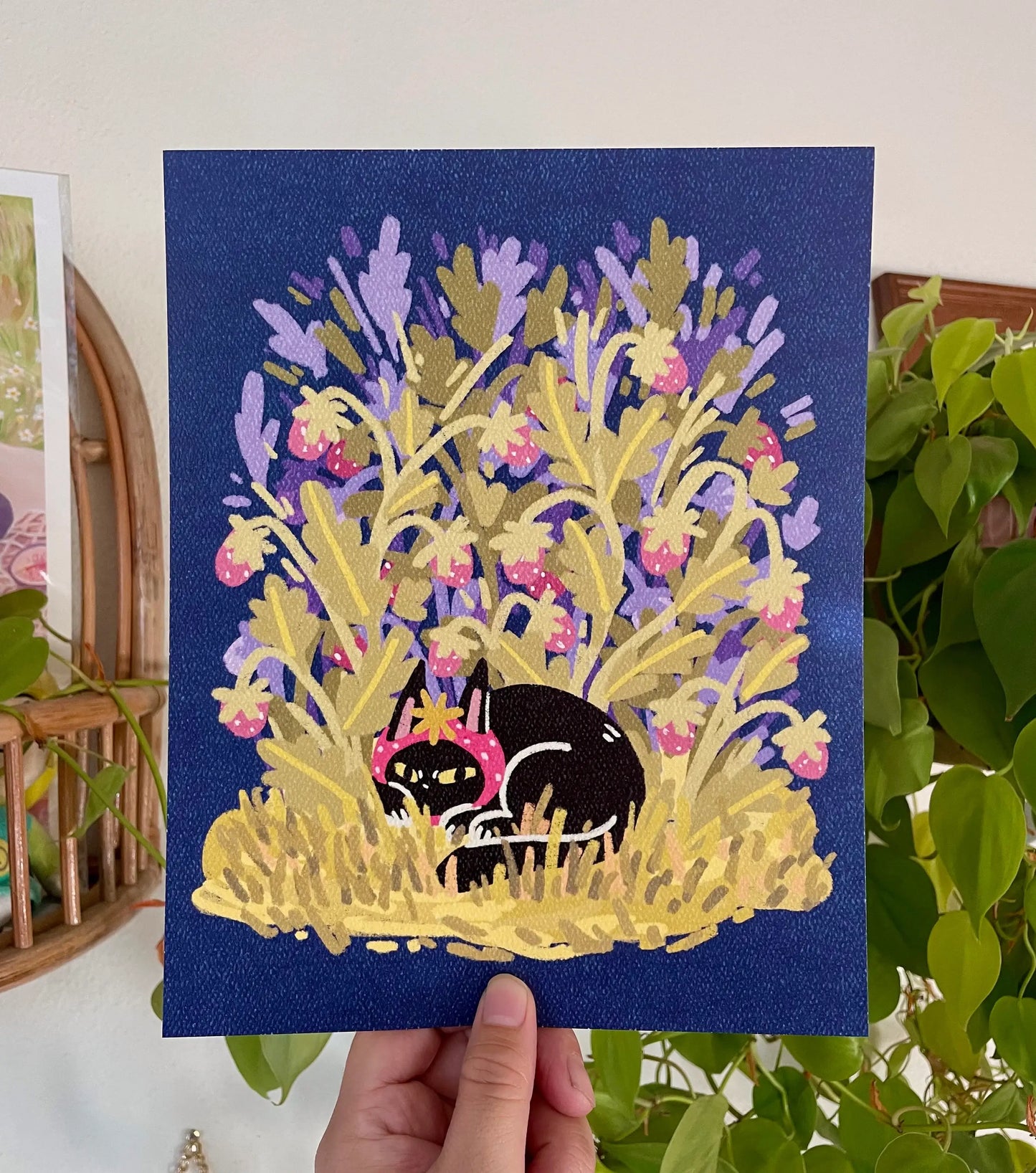 Strawberry Guardian Art Print 8x10