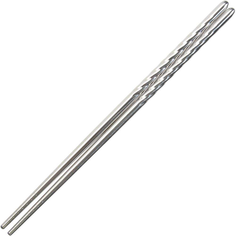 Stainless Steel Chopsticks with Twisted Handle