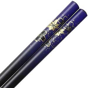 Hana Yuzen Black and Blue Chopsticks