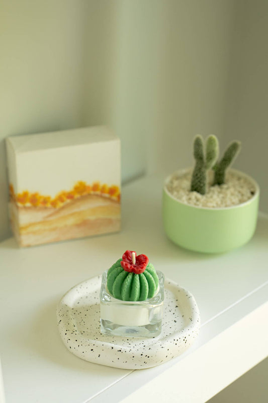 Barrel Cactus Tealight Candle