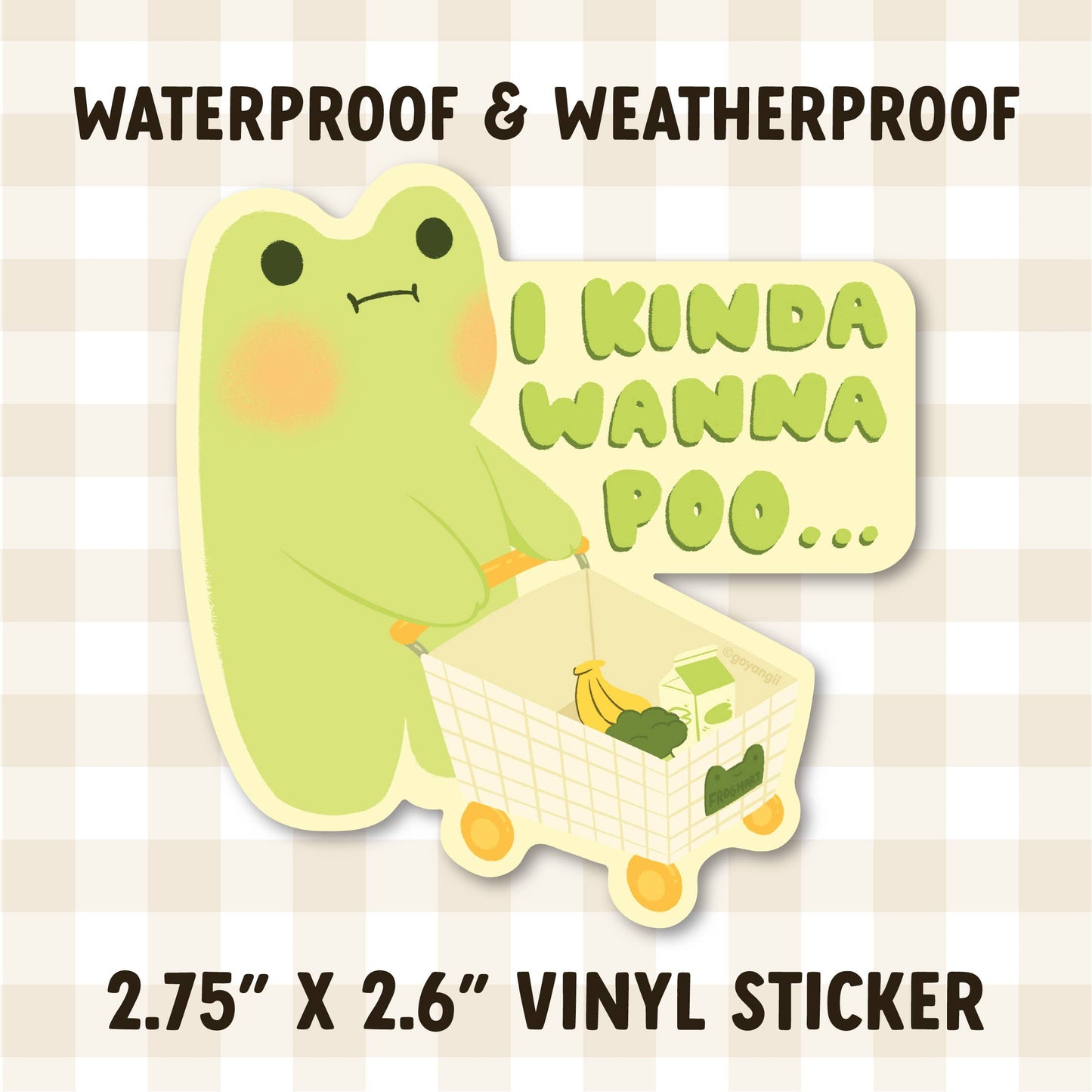 Poo Frog Sticker
