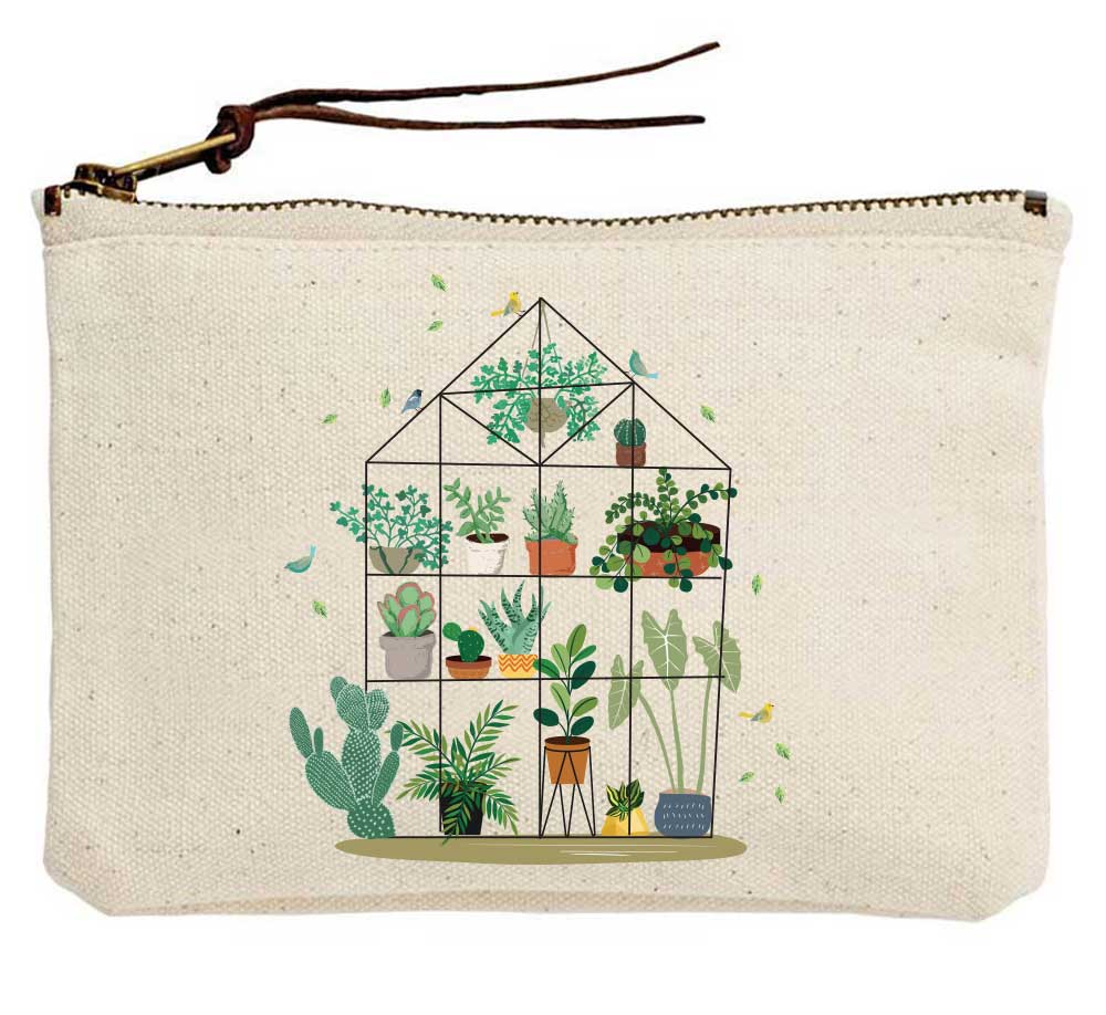 Plants Greenhouse Canvas Pouch