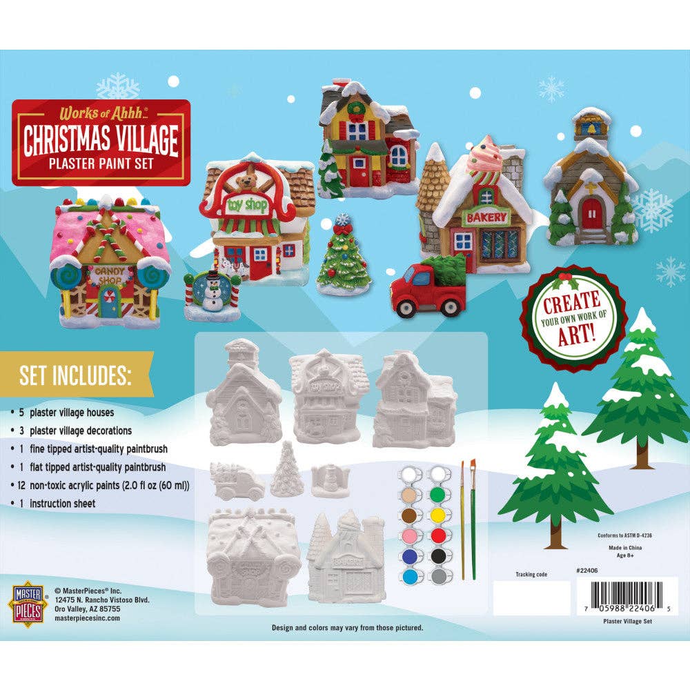 Christmas Village - Plaster Figurine Paint Set