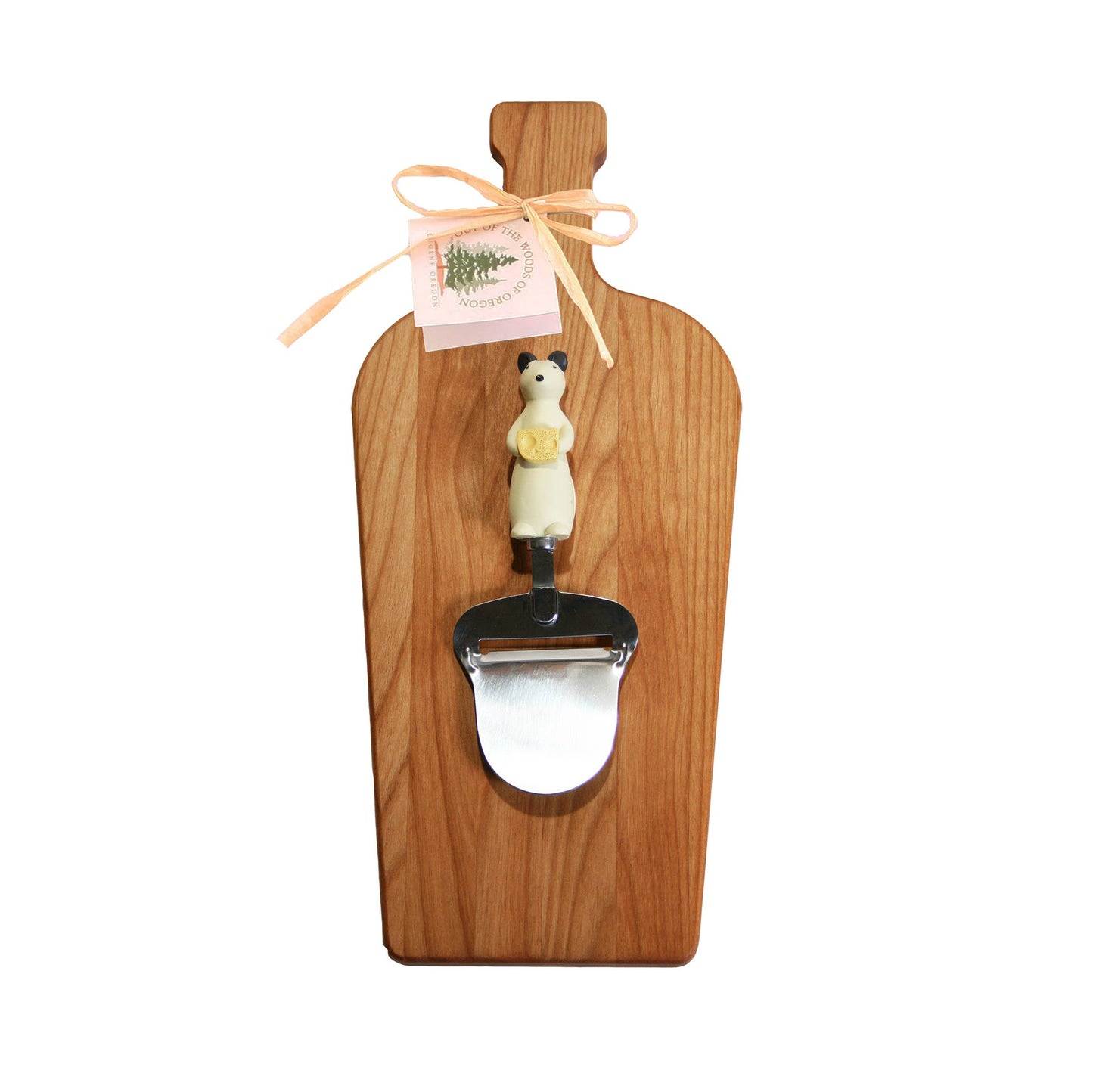 Large Wine Bottle Board with Cheese Planer