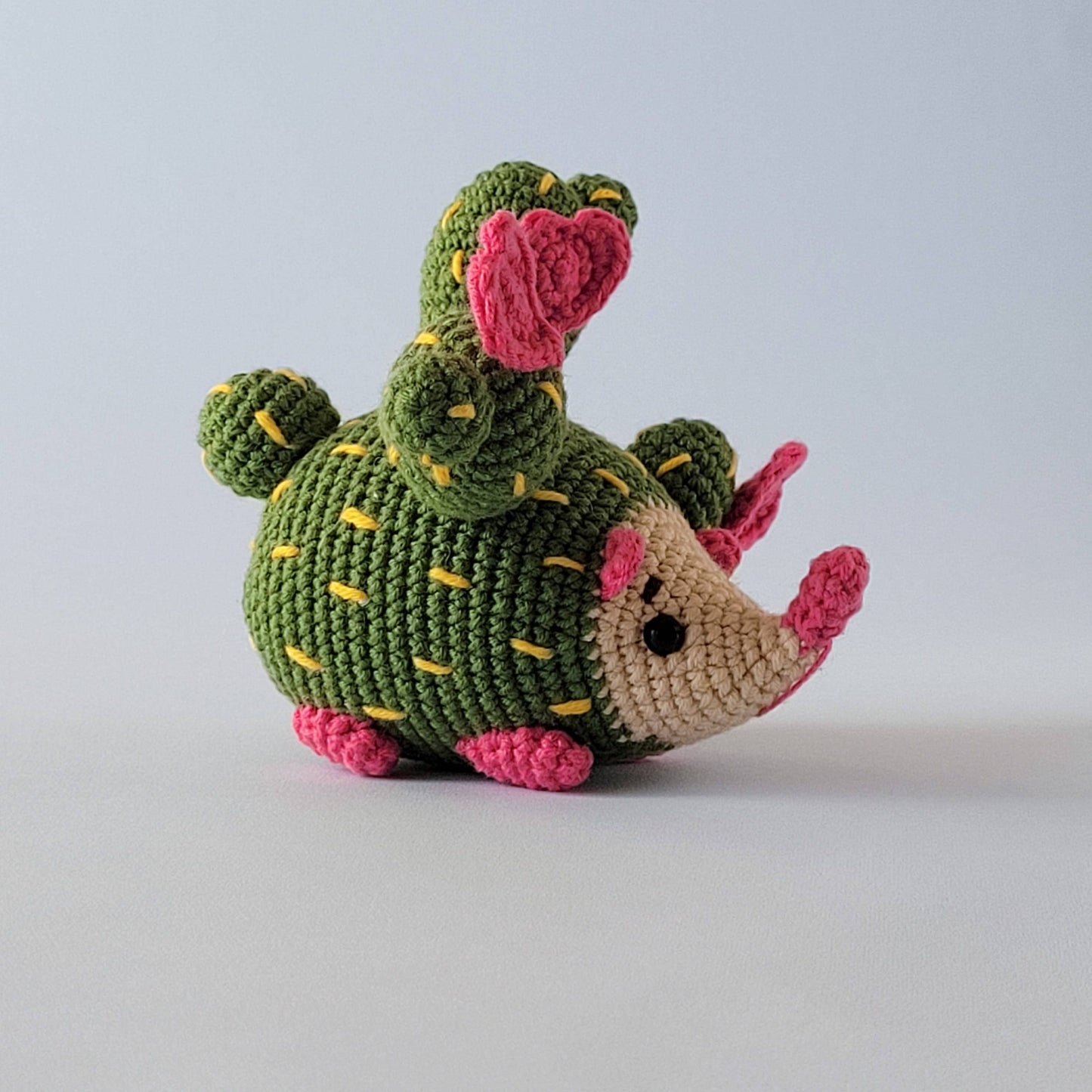 Cute Crochet Hedgehog Cactus With Heart For Valentine's Day