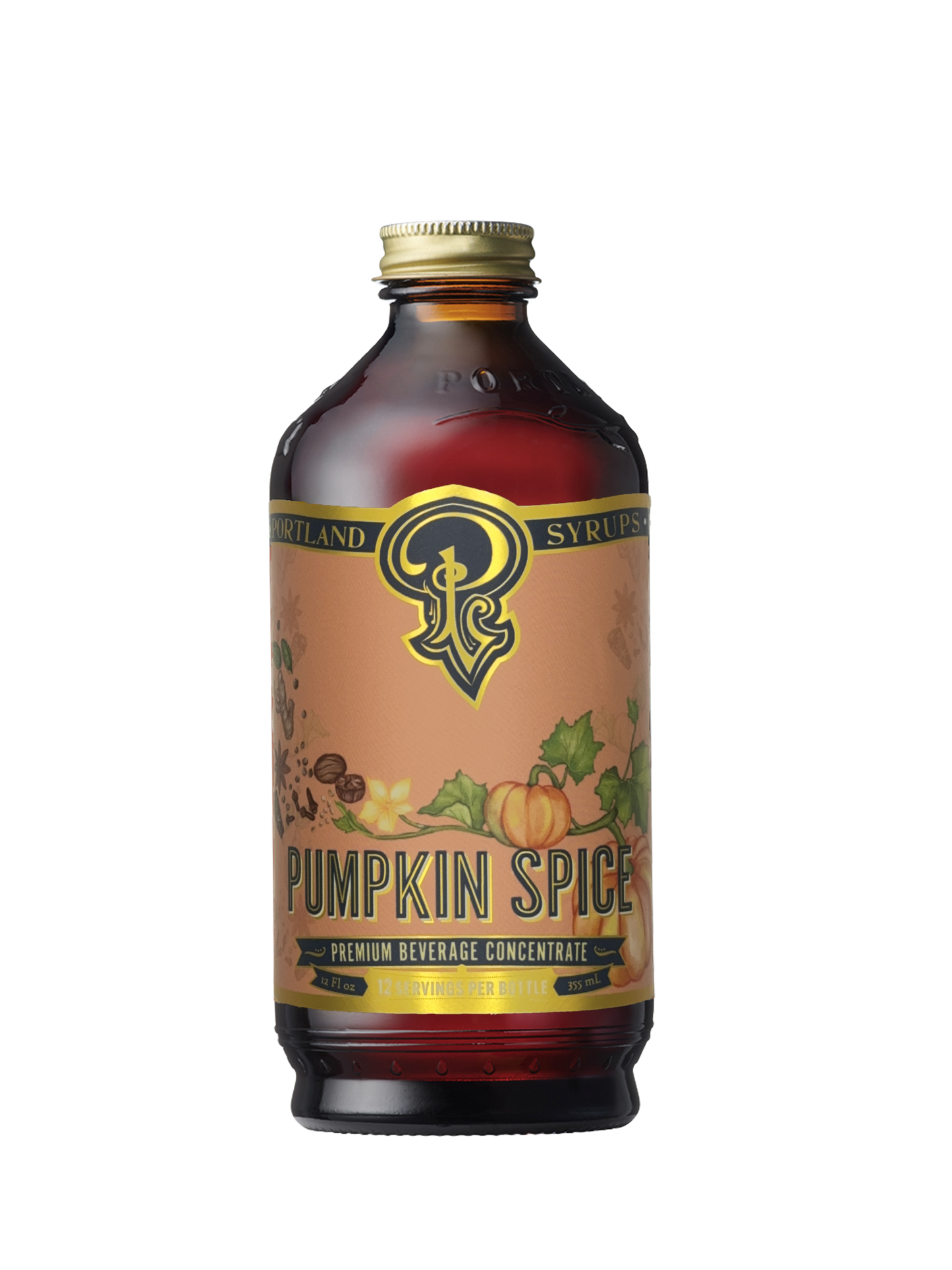 Pumpkin Spice Syrup 12 oz - coffee, tea, cocktail mixer