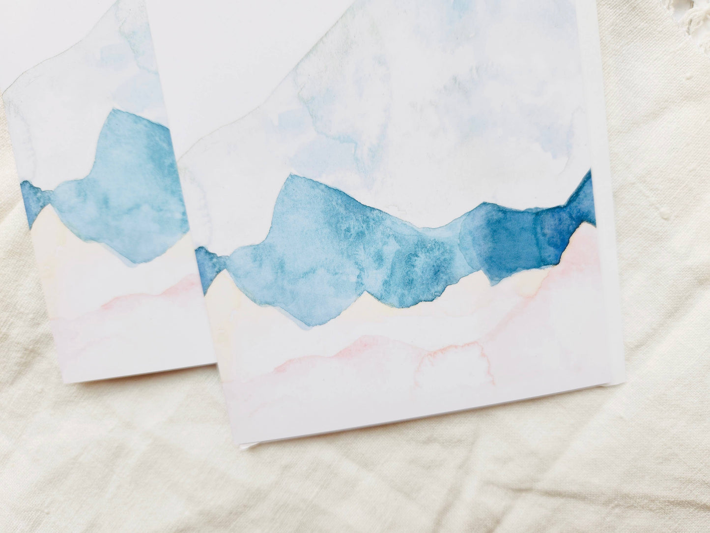 PNW Watercolor Mountains Greeting Card