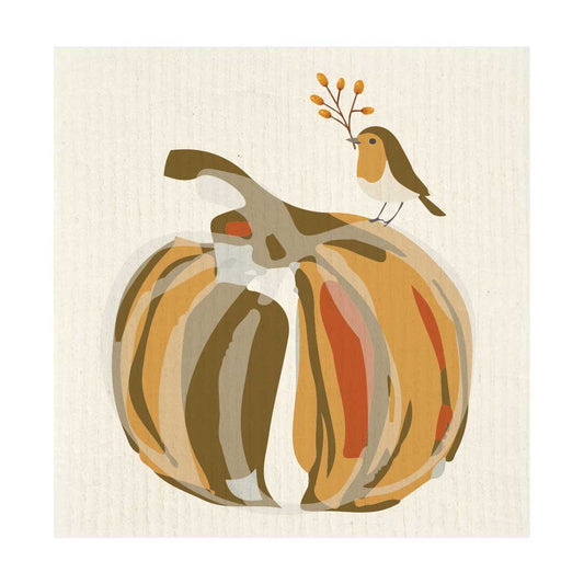 Pumpkin + Birdie Swedish Dishcloth