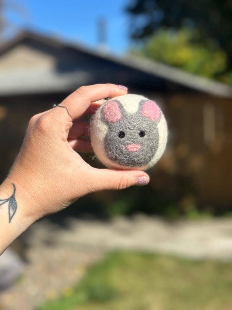 Organic Wool Dryer Balls--Merry Mouse