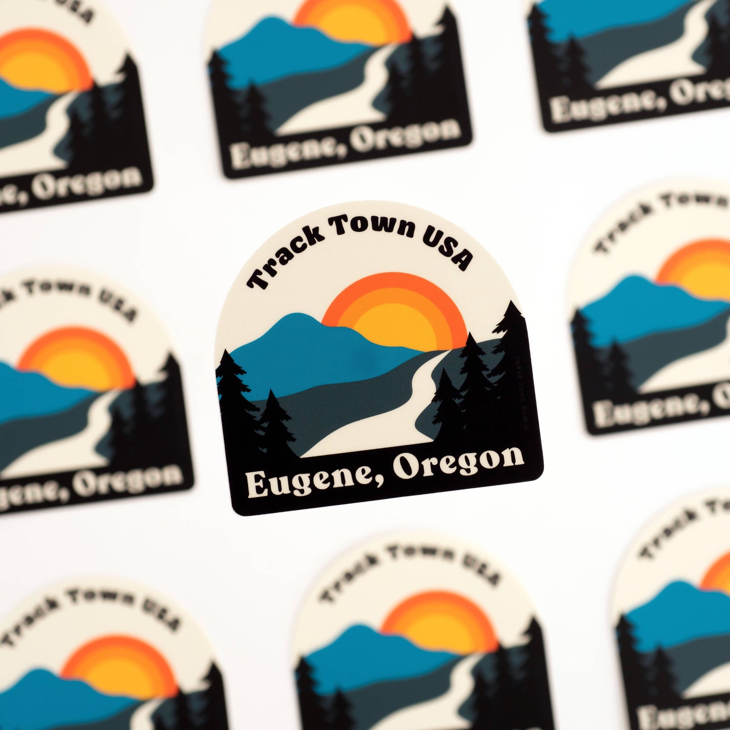 Eugene, Oregon Track Sticker