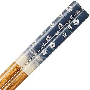 Sakura Blizzard on Blue Chopsticks
