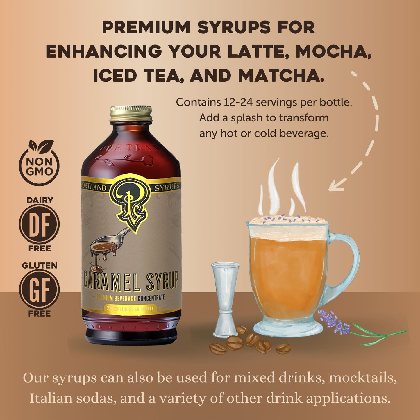 Caramel Syrup 3.4 oz - Coffee Syrup