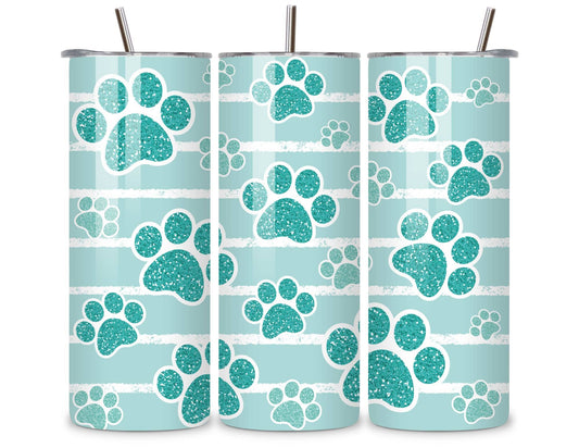 Dog Paw Prints  20 oz. Stainless Steel Tumbler