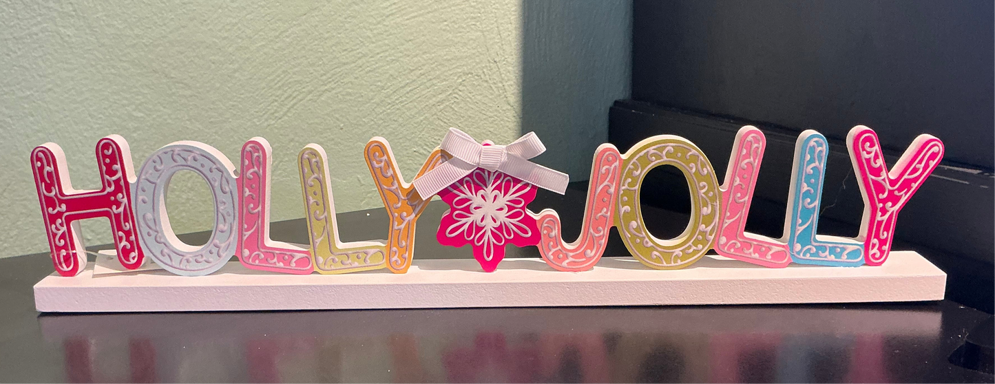 Colorful Christmas Tabletop Signs