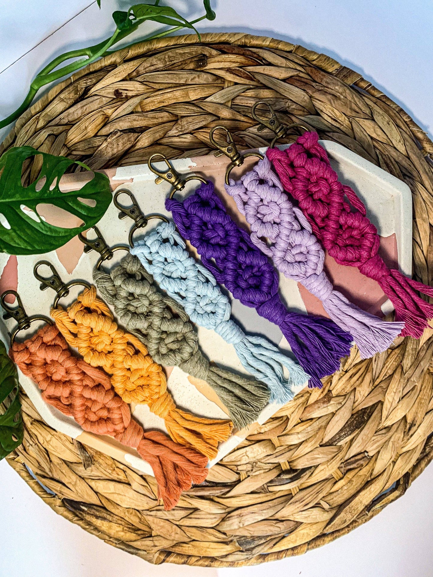 Handmade Macrame Boho Keychain