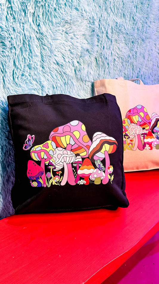 Mushroom Pride Garden Canvas Tote Bag