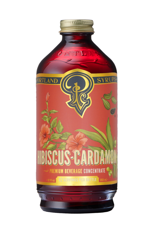 Hibiscus Cardamom Syrup 12oz  - cocktail / mocktail mixer