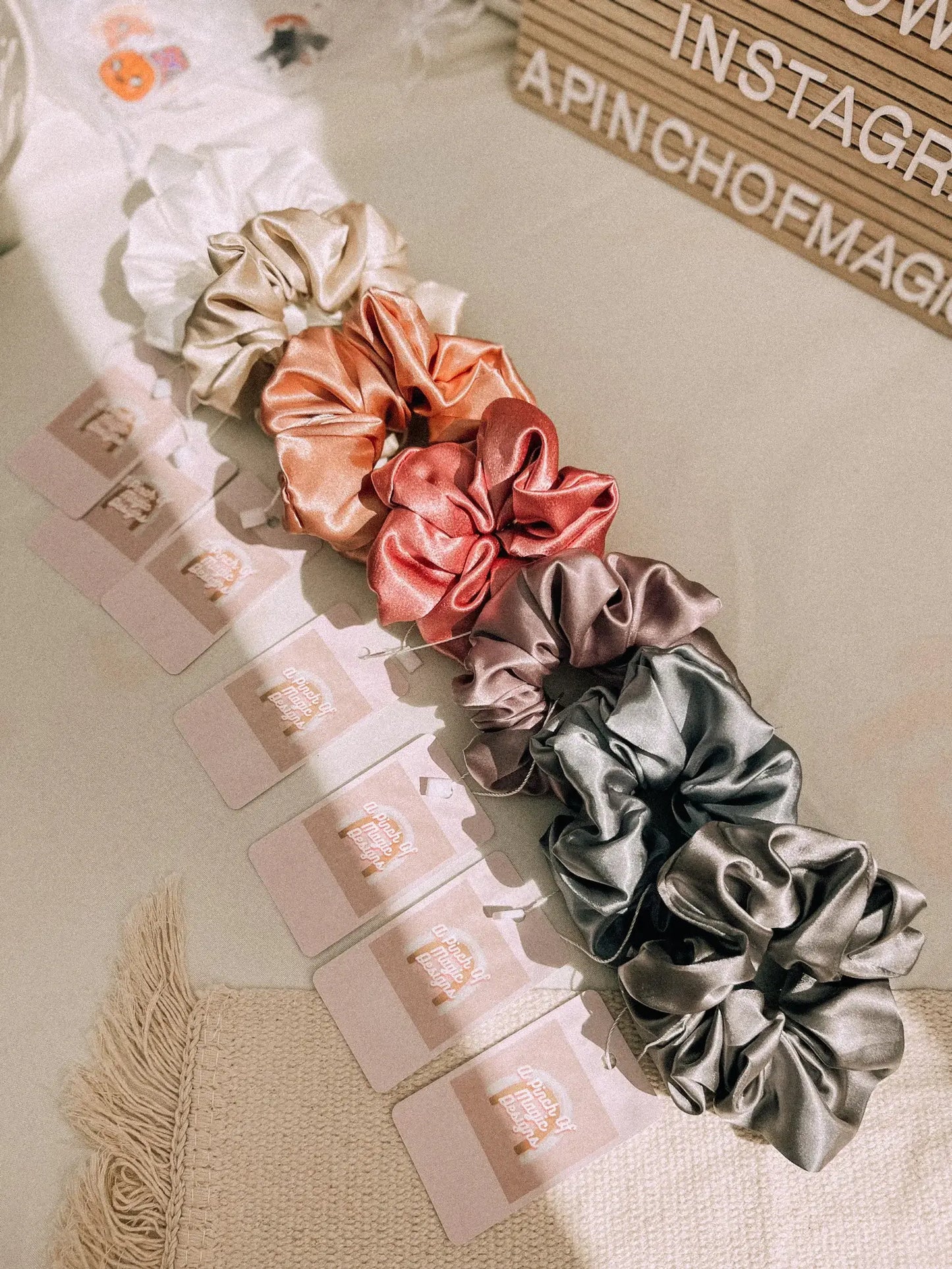 Satin Boho Vegan Scrunchies Trendy